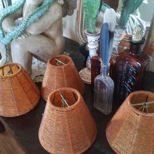 Glass beads Chandelier lamp shades set of 4